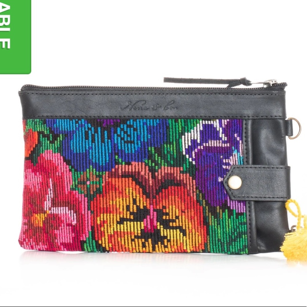 ISO Nena & Co. Floral Huipil Clutch